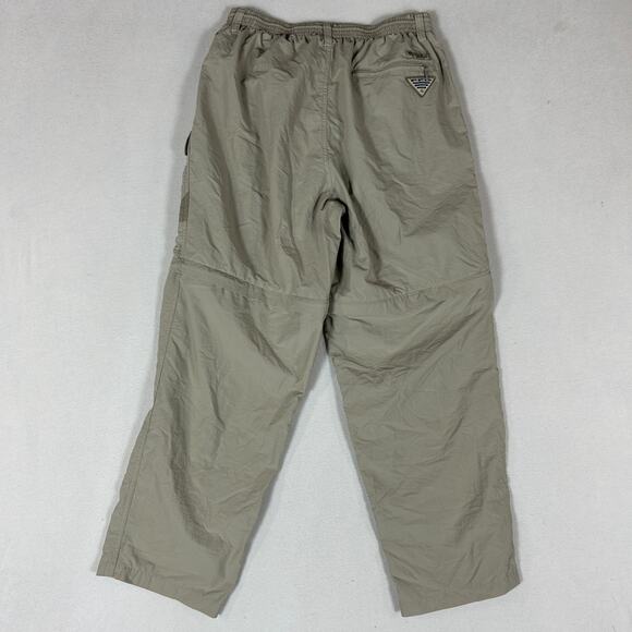 Columbia PFG Omni-Shade Convertible Pants Men's Medium Mesh Drawstring Hiking - Picture 10 of 16